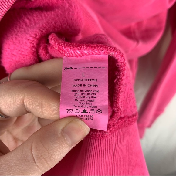 Stussy Quarter Zip Sweater in Neon Pink - Picture 7 of 7